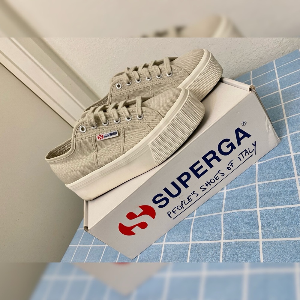 Superga platform sneakers size 7
